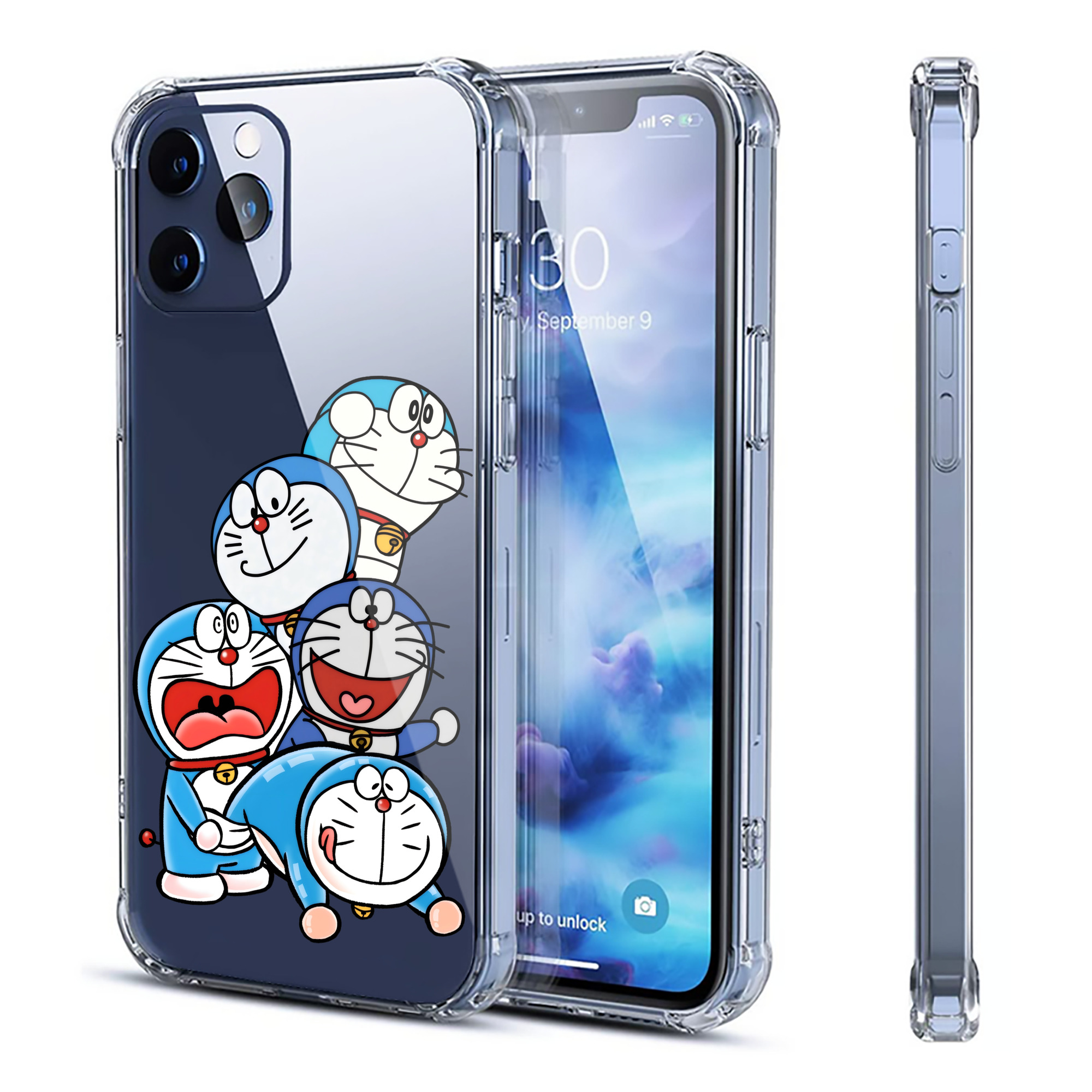 （画像用） ドラえもん Doraemon 【iPhone 12シリーズ対応】透明スマホケース（クリアソフトケース）